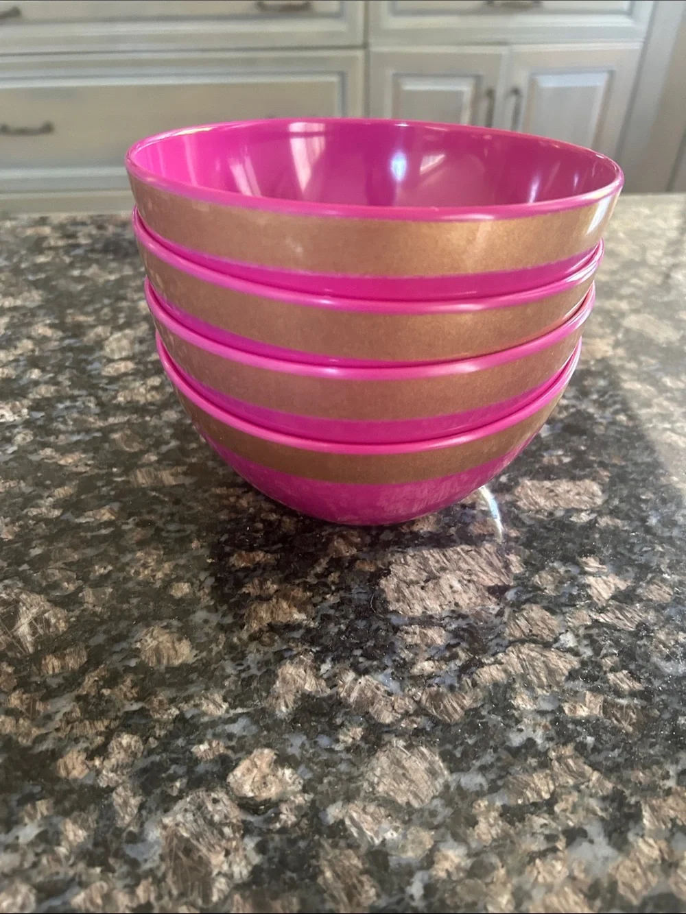 CELEBRATE IT MELAMINE PINK JUNGLE BOWLS  6
